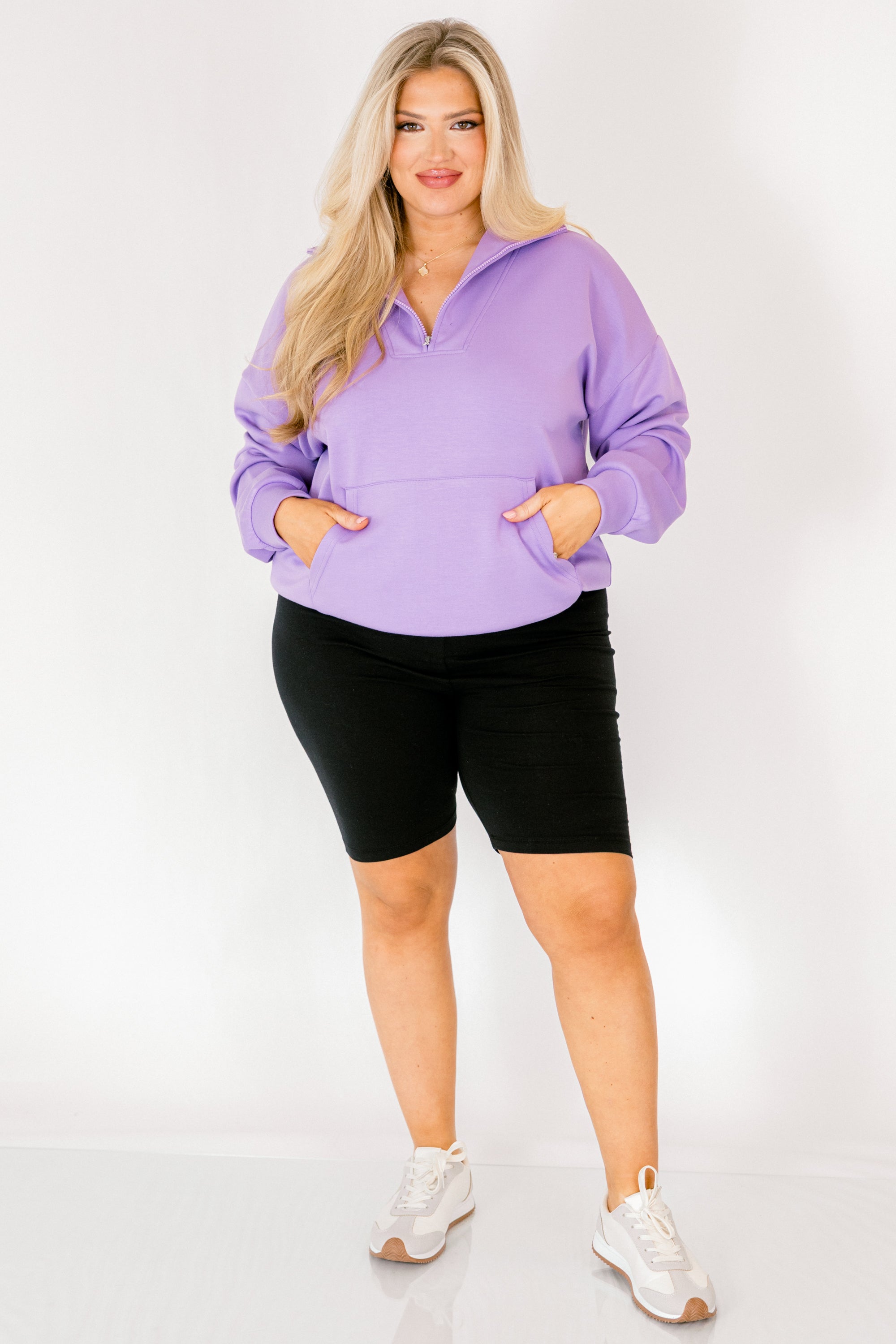 Sporty Chic Pullover, Purple