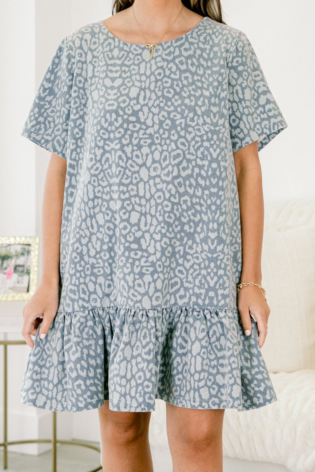 Spots And Dots Dress, Denim
