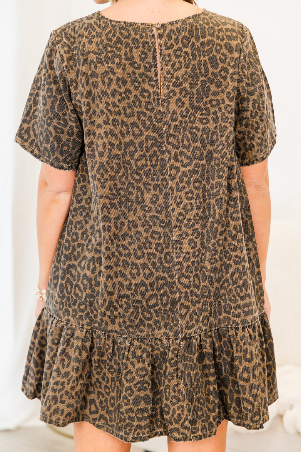 Spots And Dots Dress, Washed Brown