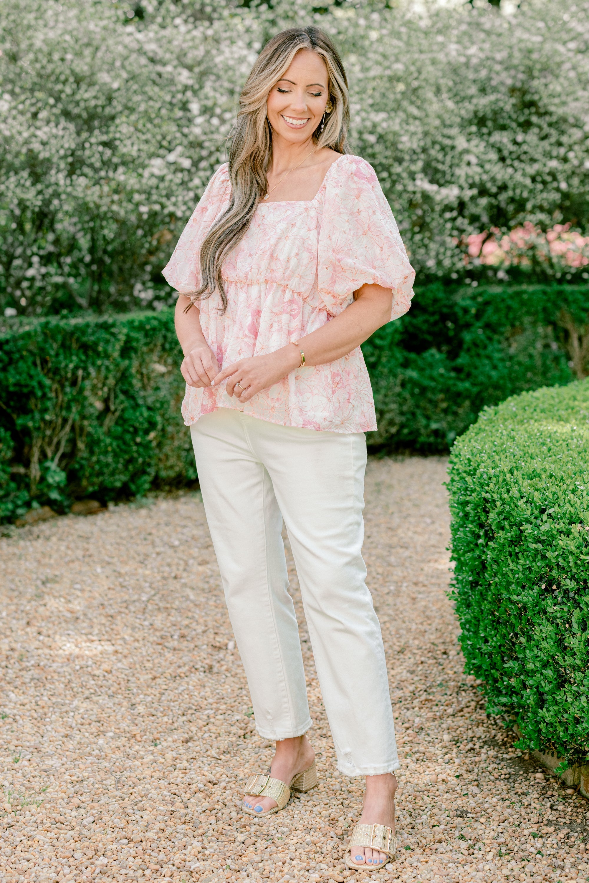 Spring Romance Top, Pink Floral