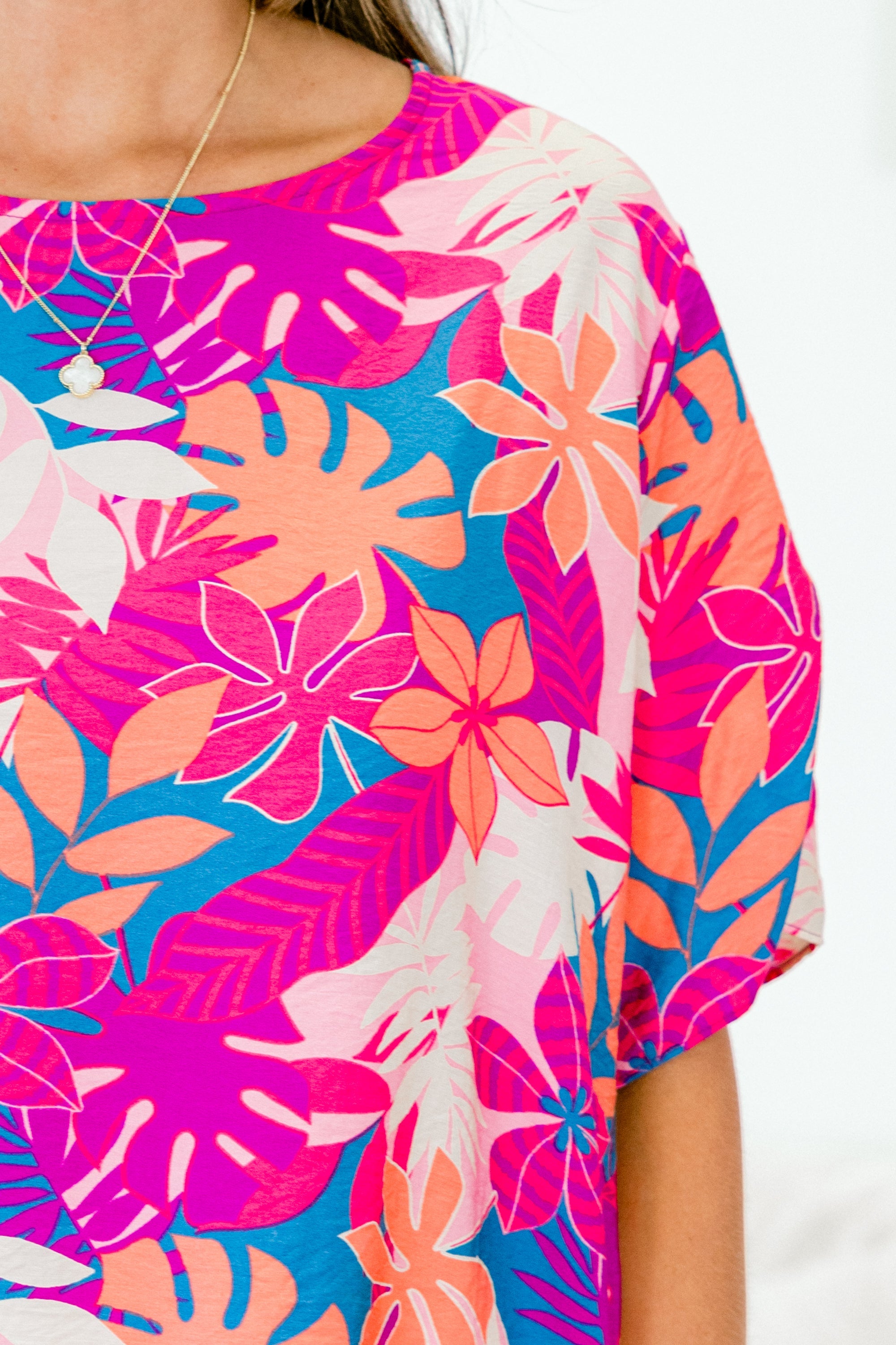 Spring To Life Top, Fuchsia-Magenta