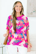 Spring To Life Top, Fuchsia-Magenta
