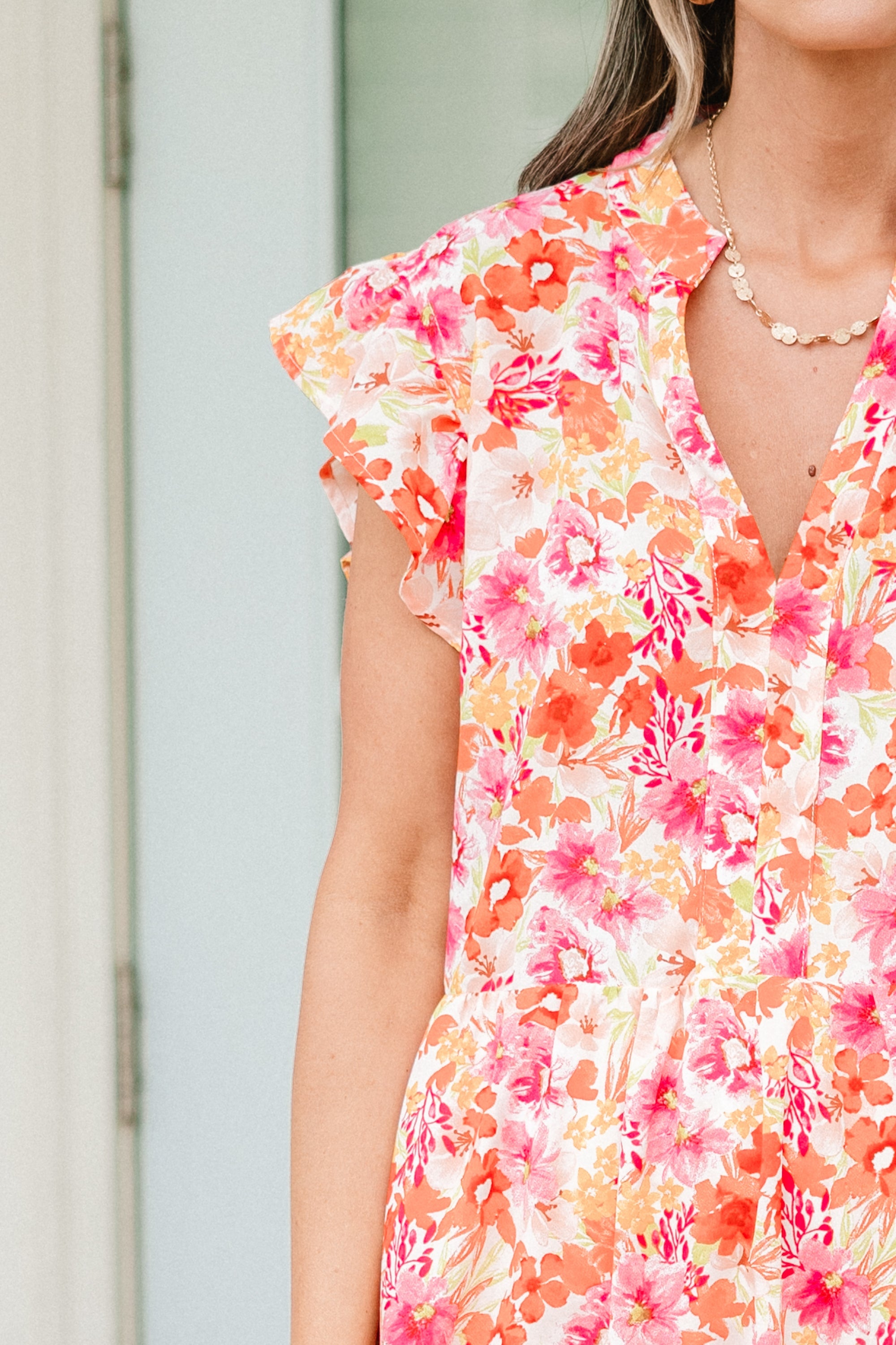 Springtime Splendor Midi Dress, Pink Floral