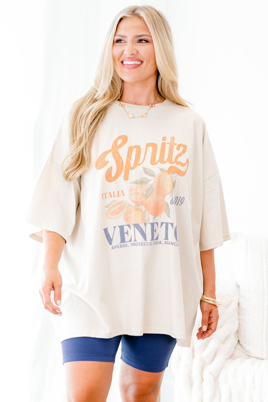 Spritz Summer Boyfriend Tee, Dust