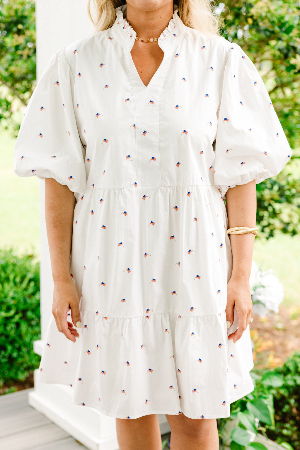 Stars And Stripes Dress, White