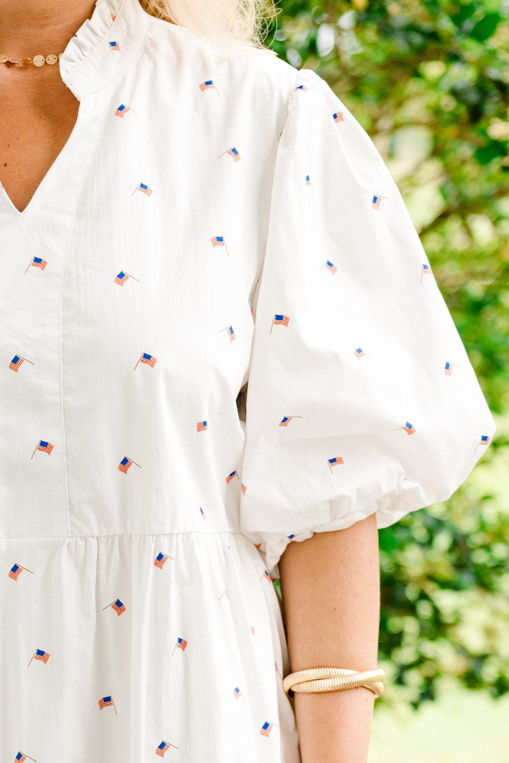 Stars And Stripes Dress, White
