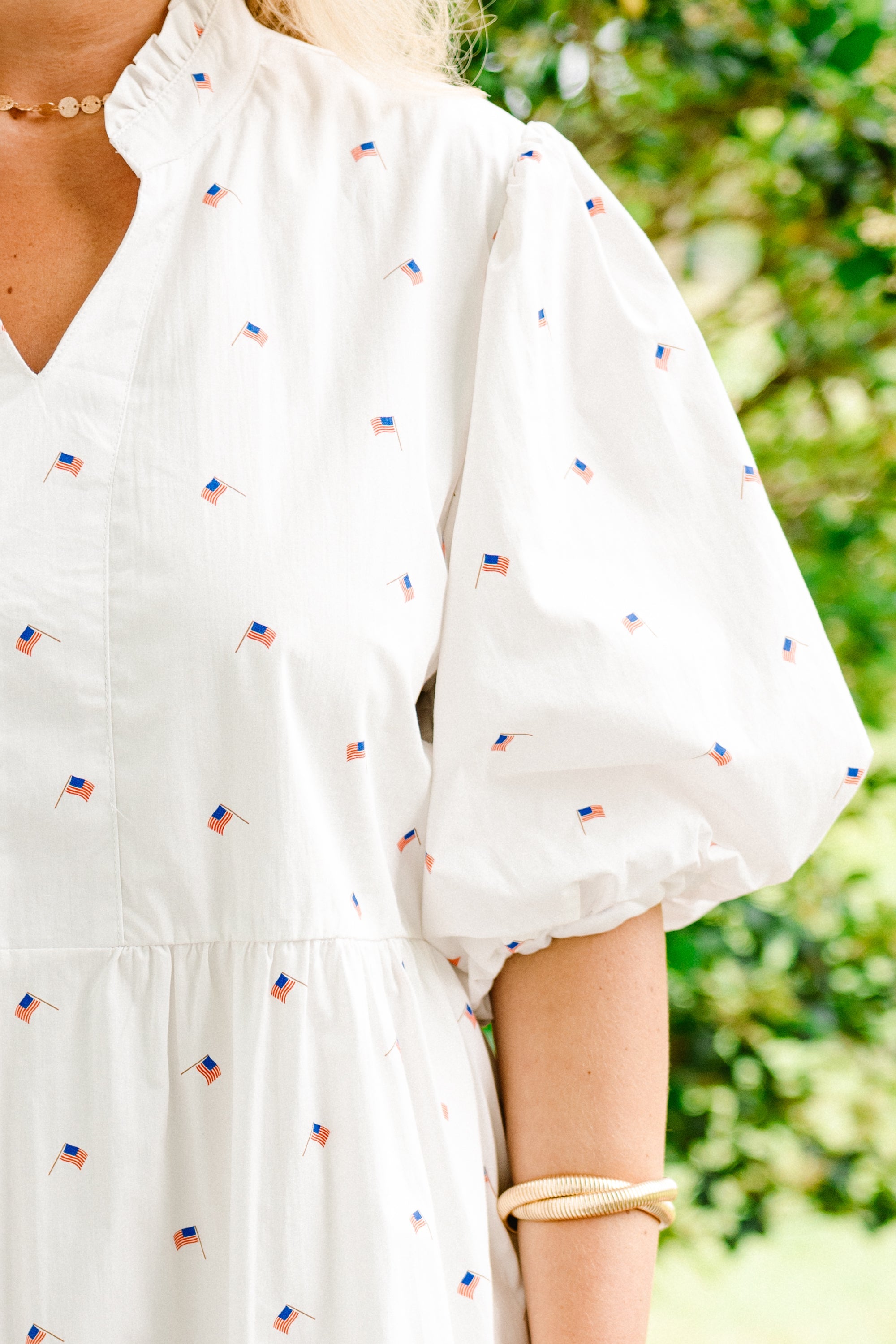 Stars And Stripes Dress, White