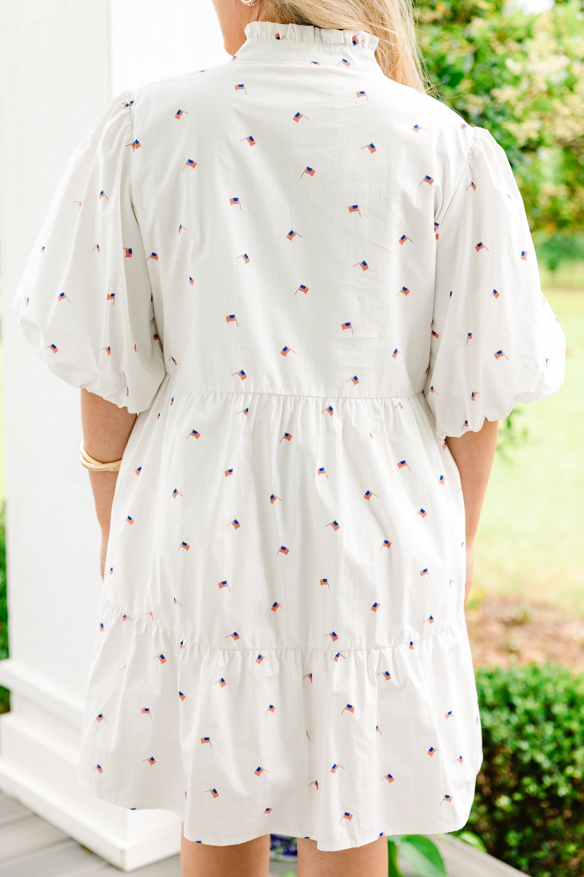 Stars And Stripes Dress, White