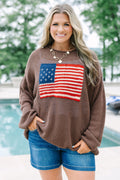 Stars and Stripes Sweater, Brown