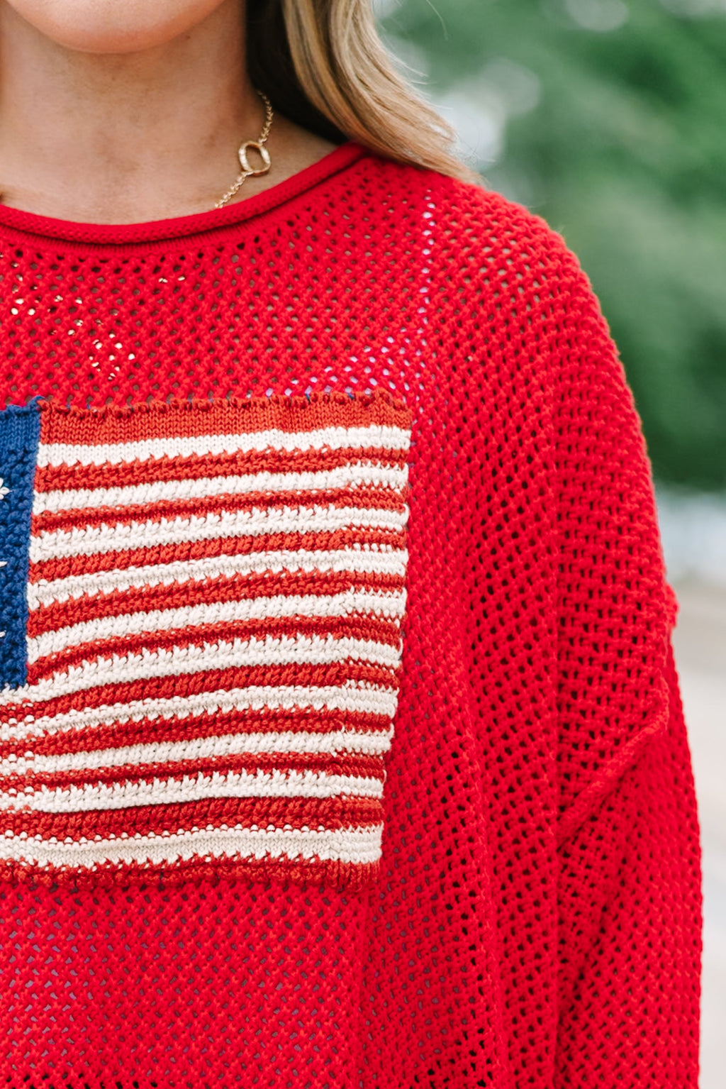 Stars and Stripes Sweater, Ruby