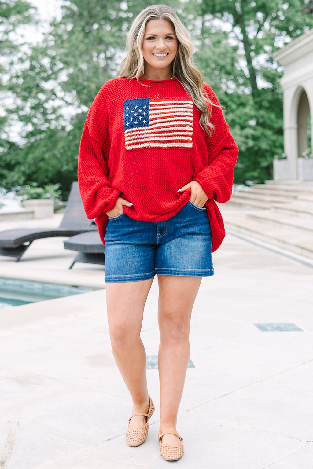 Stars and Stripes Sweater, Ruby