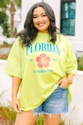 State of Florida Boyfriend Tee, Neon Lime