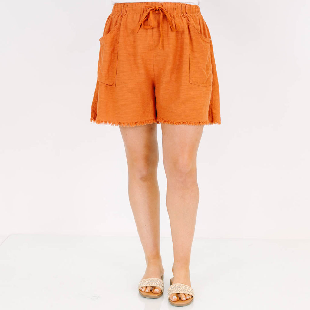 Stay A While Shorts, Clay