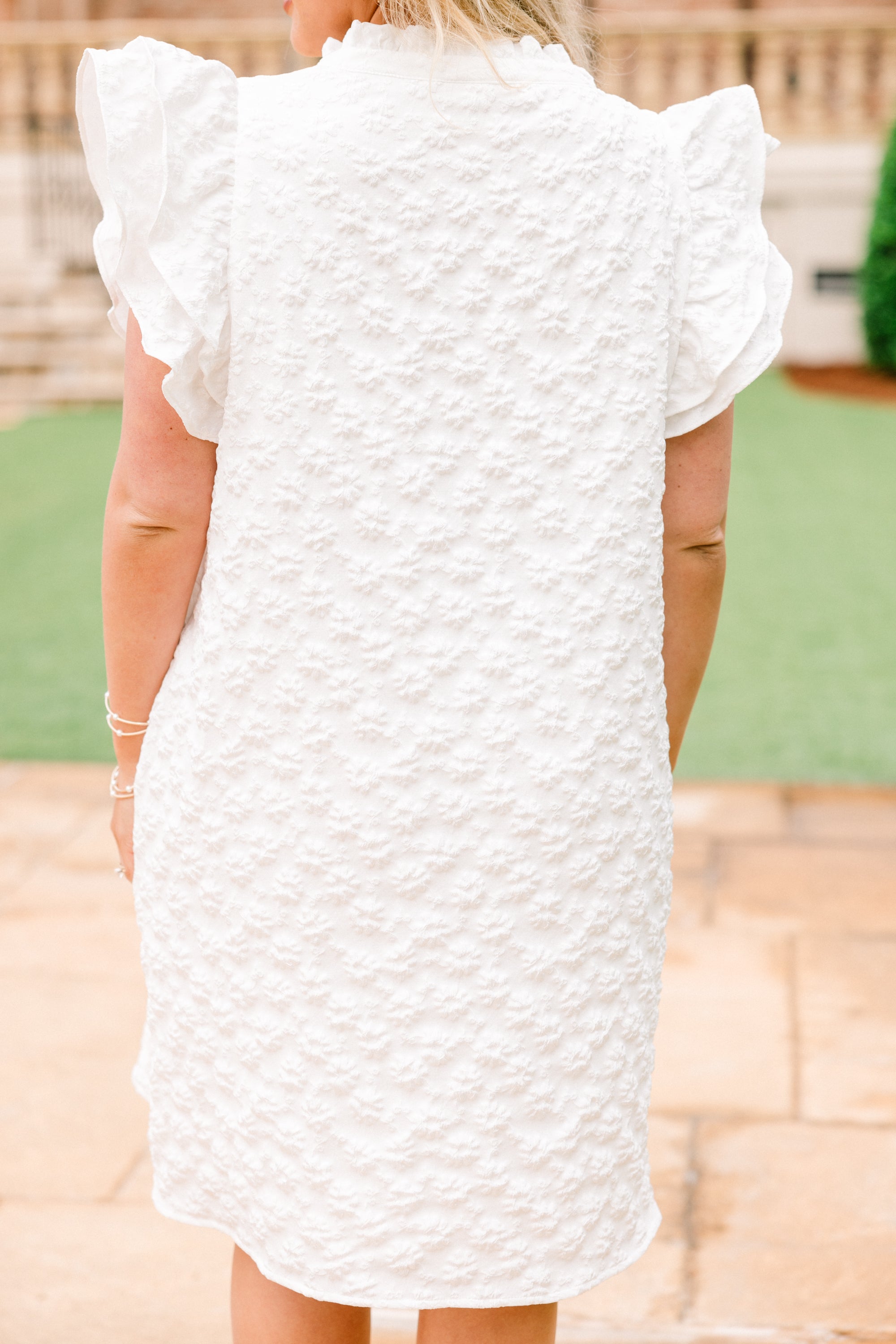 Stay Awhile Dress, White