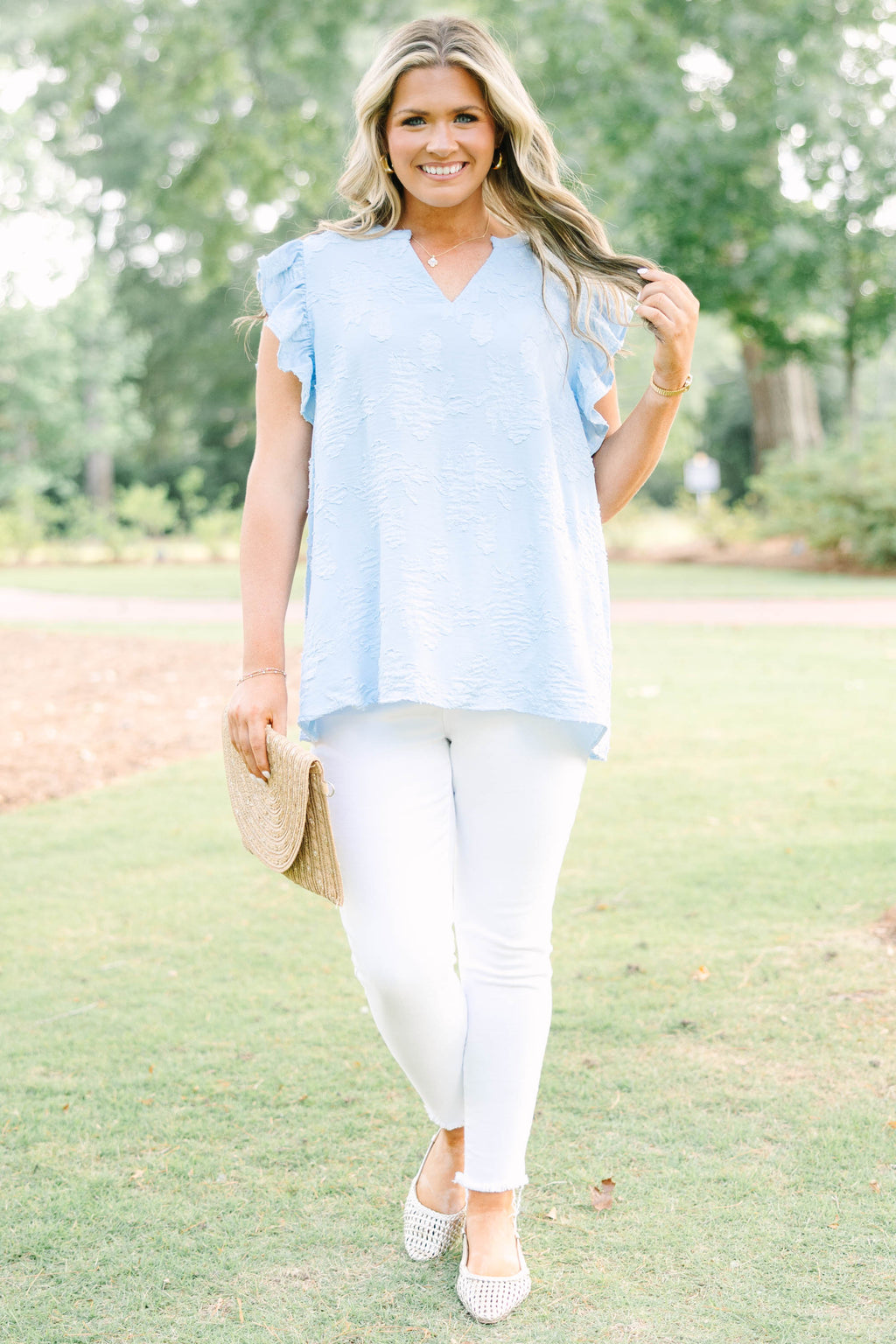 Stay Awhile Top, Baby Blue