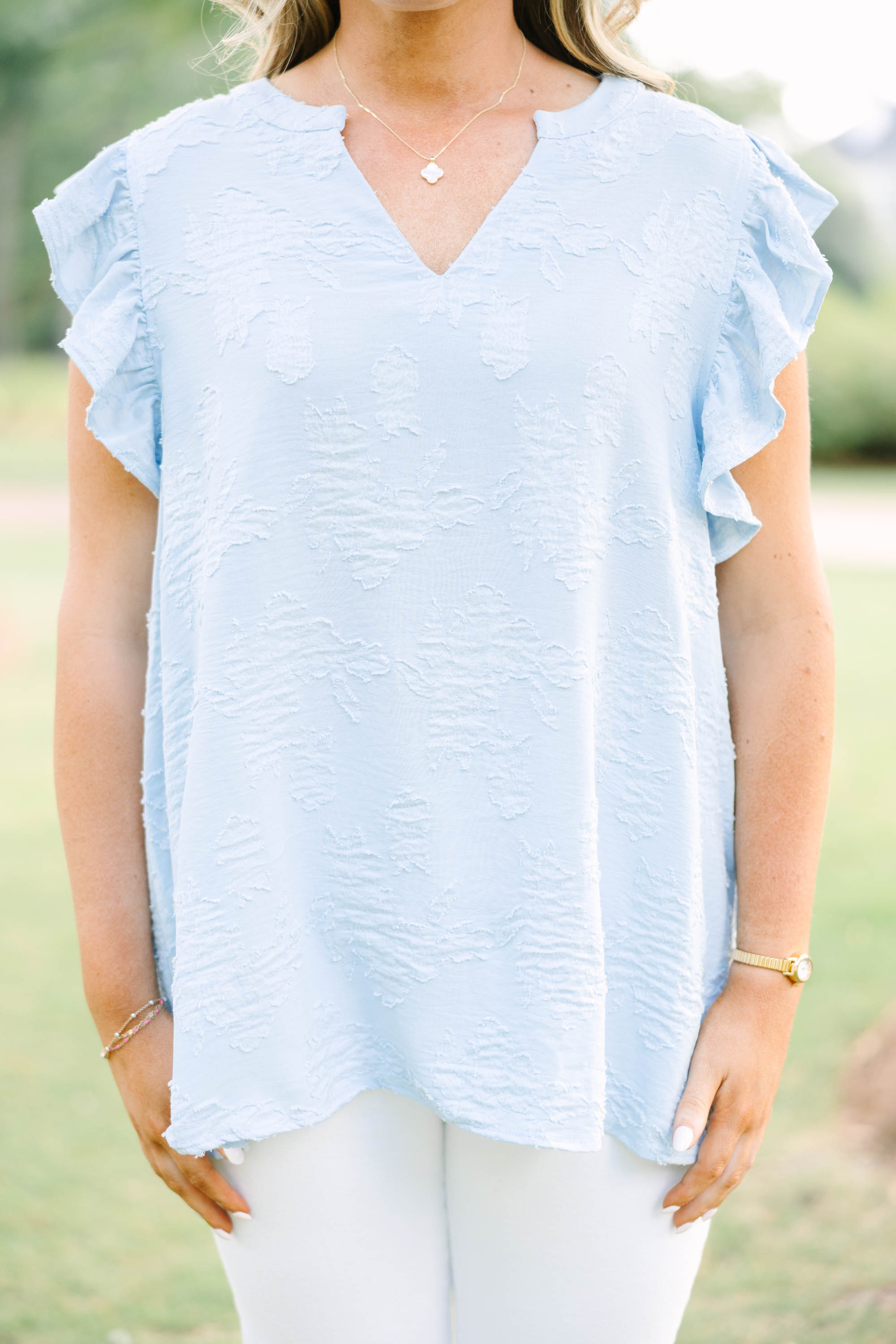 Stay Awhile Top, Baby Blue