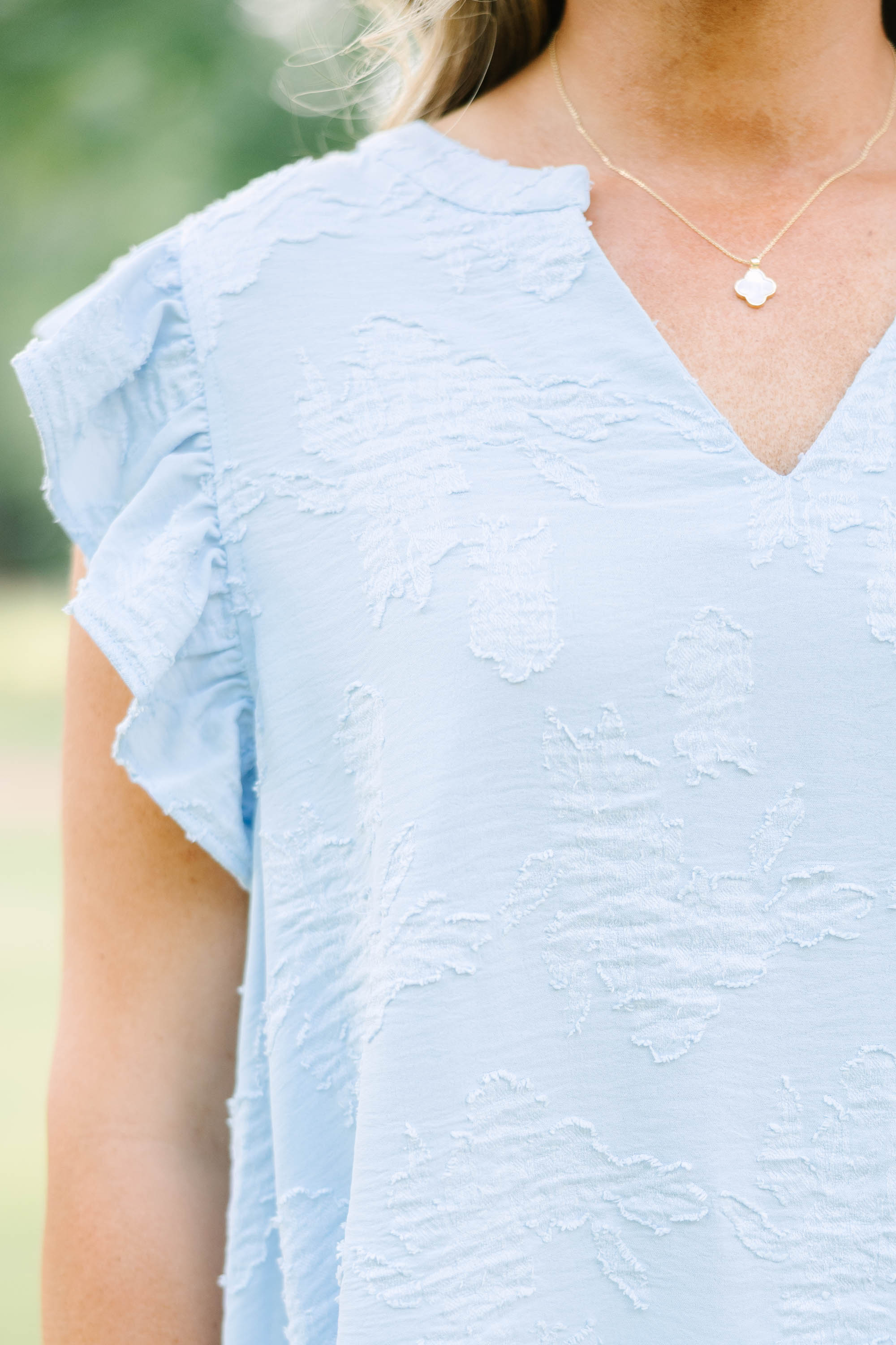 Stay Awhile Top, Baby Blue