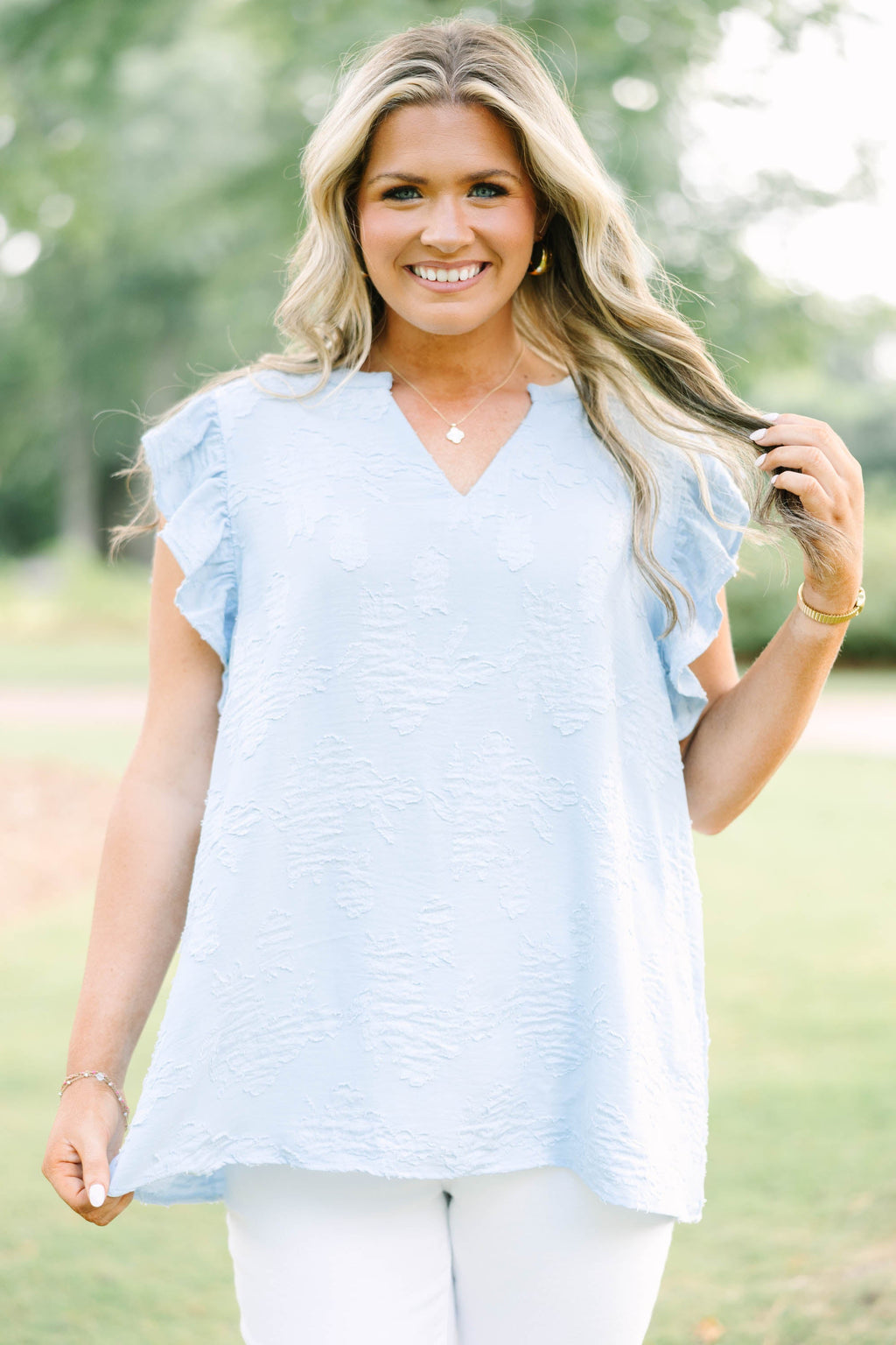 Stay Awhile Top, Baby Blue