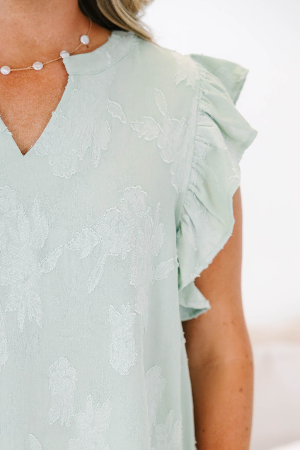 Stay Awhile Top, Sage Floral