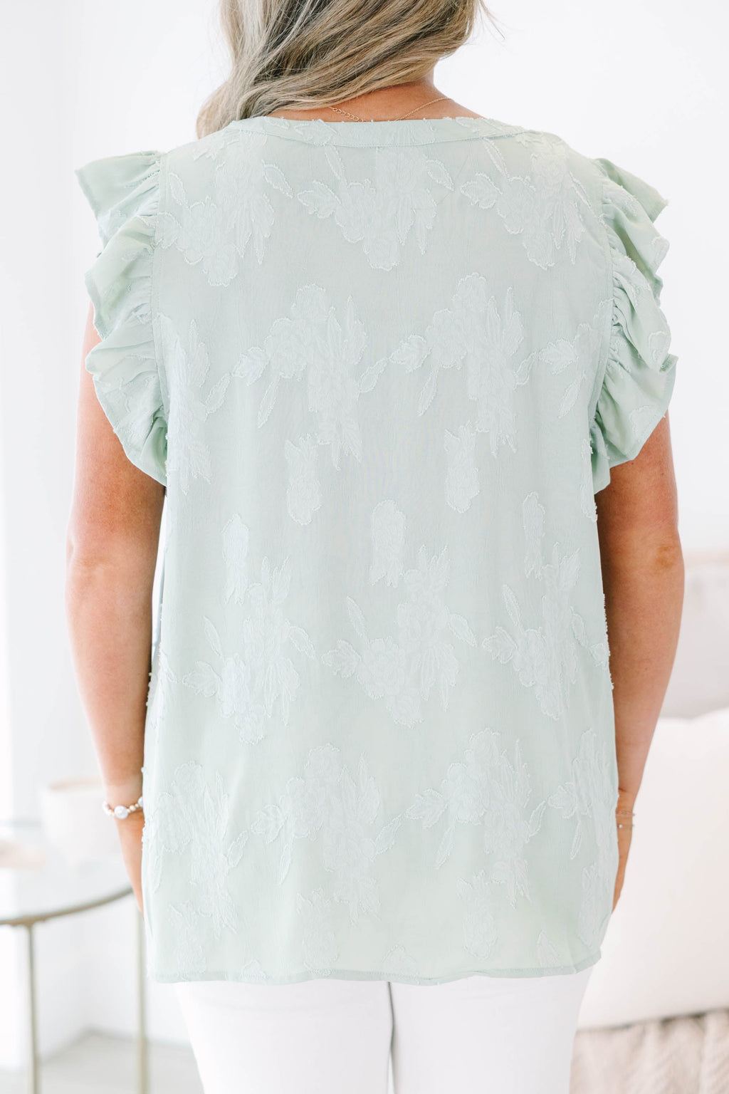 Stay Awhile Top, Sage Floral