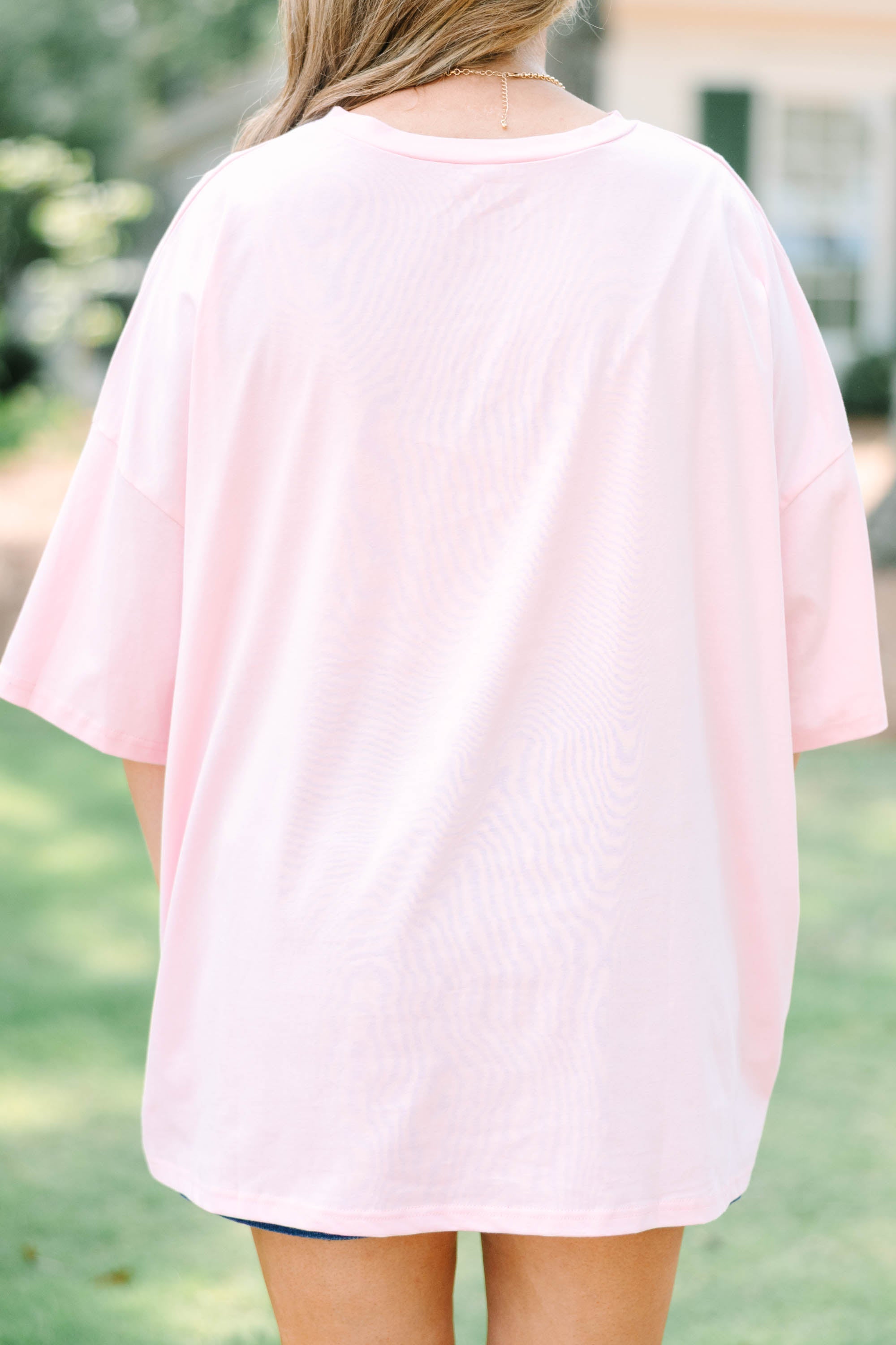 Stay Golden Girl Boyfriend Tee, Dusty Pink