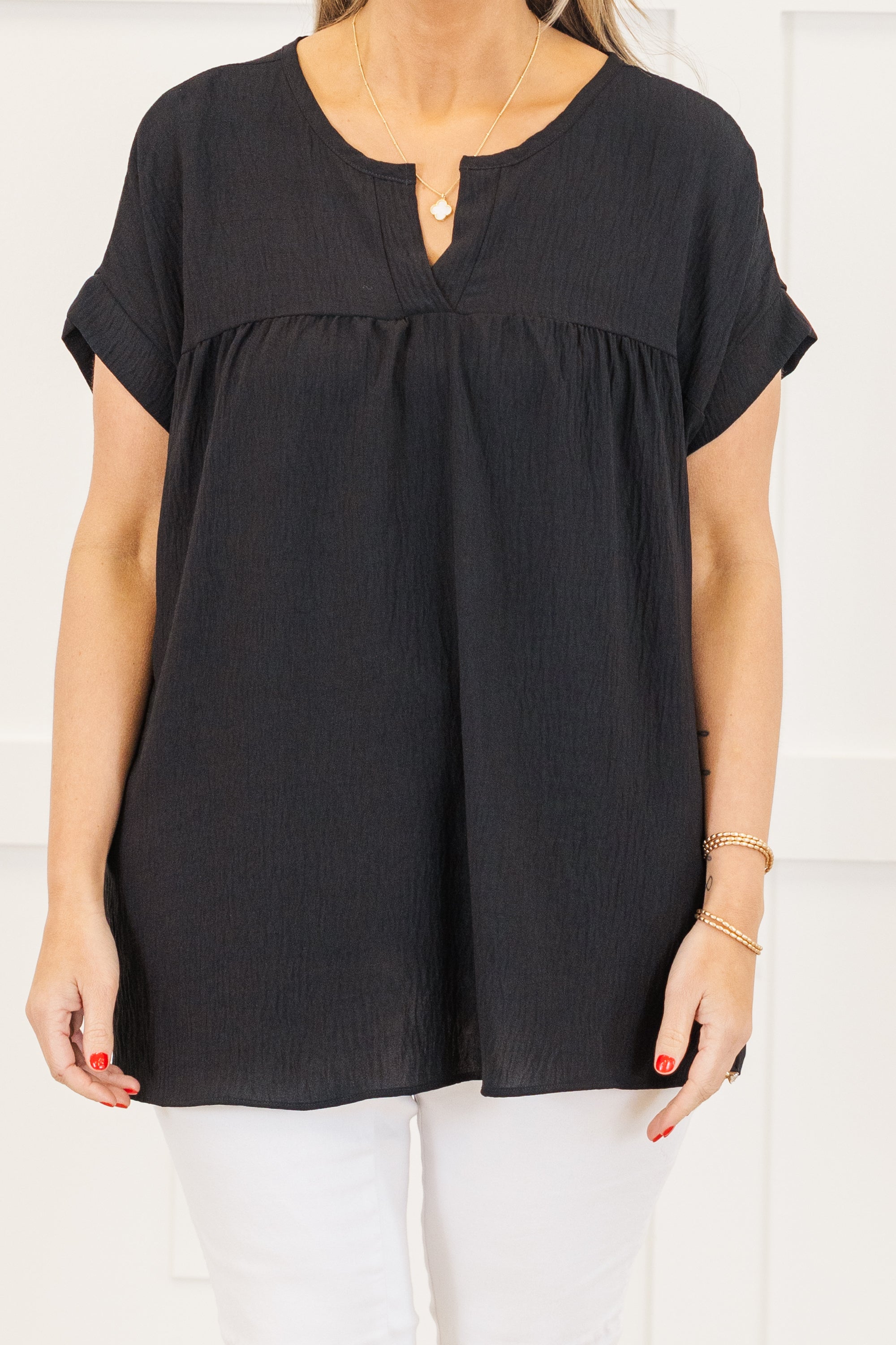 Staying Optimistic Top, Black