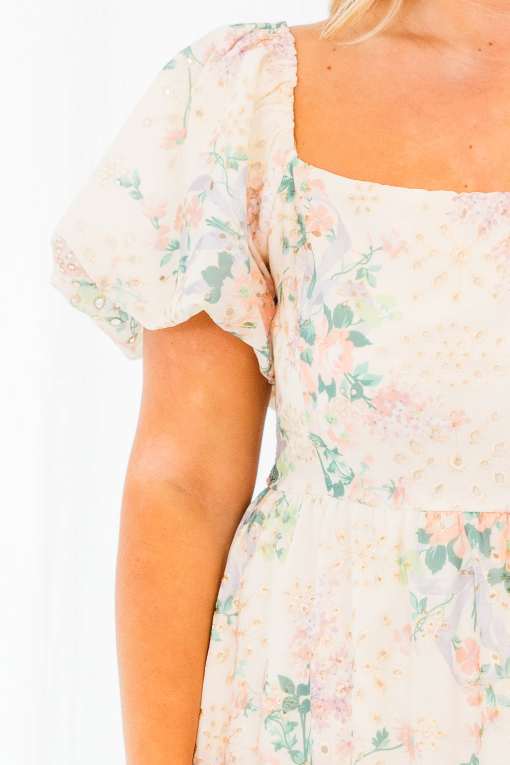 Still On For Brunch Dress, Cream Multi