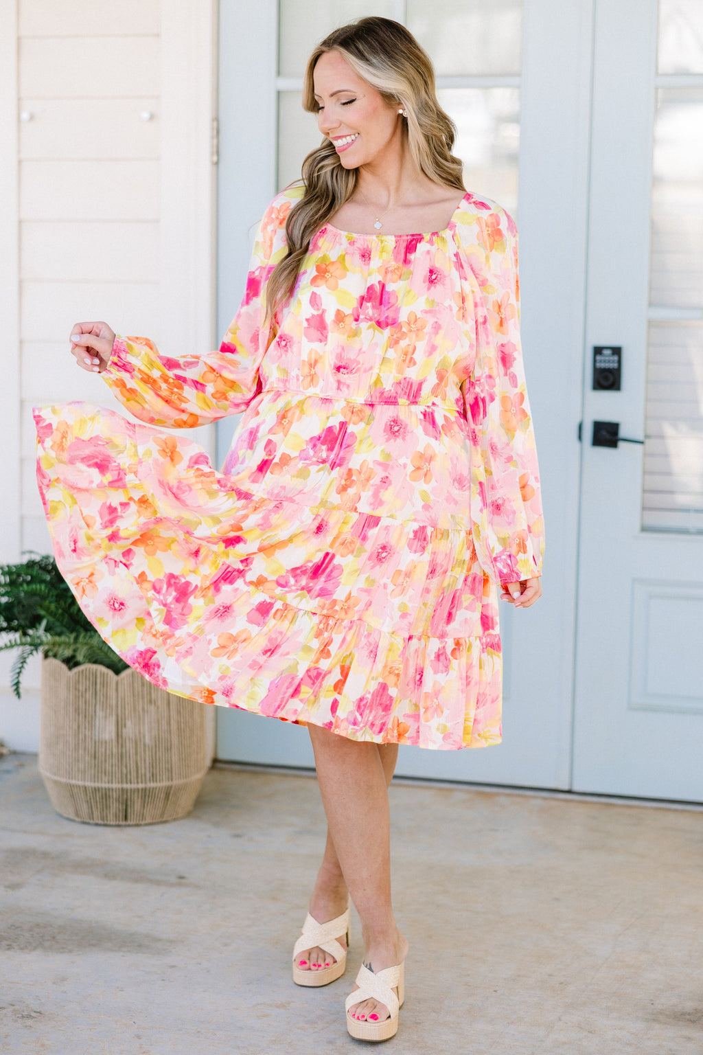 Story Unfolding Dress, Pink