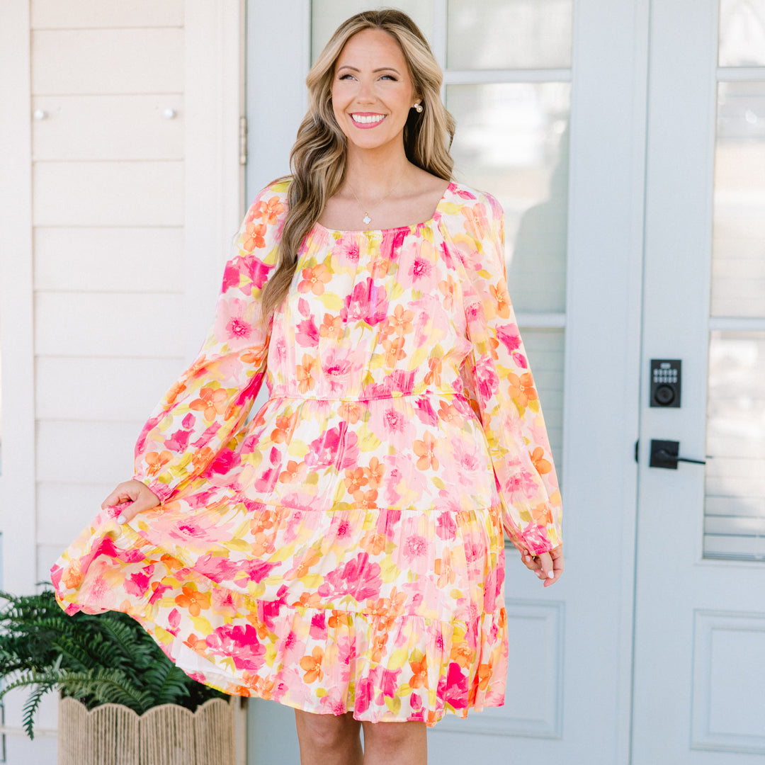 Story Unfolding Dress, Pink
