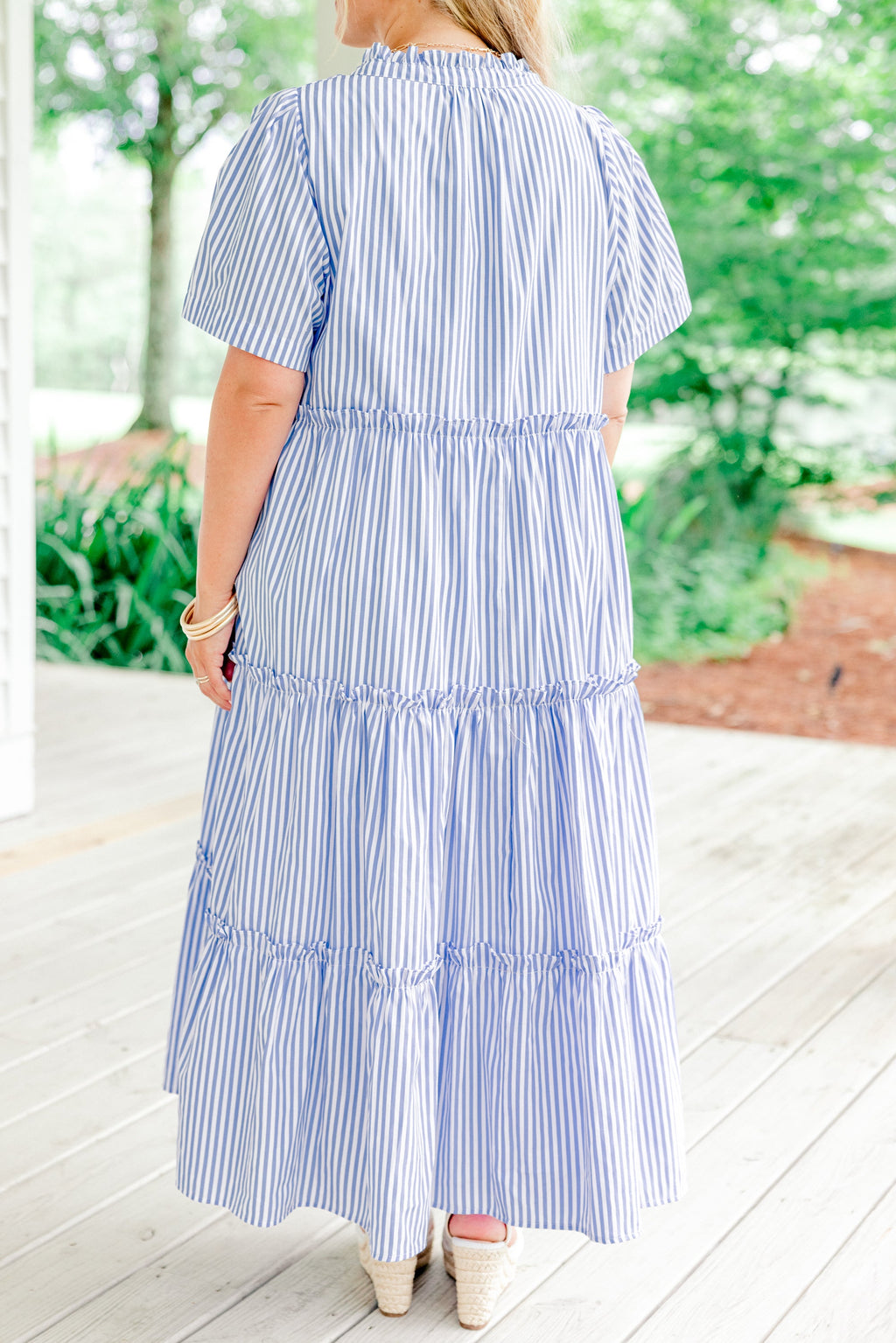 Straight Shot Dress, Blue Stripe