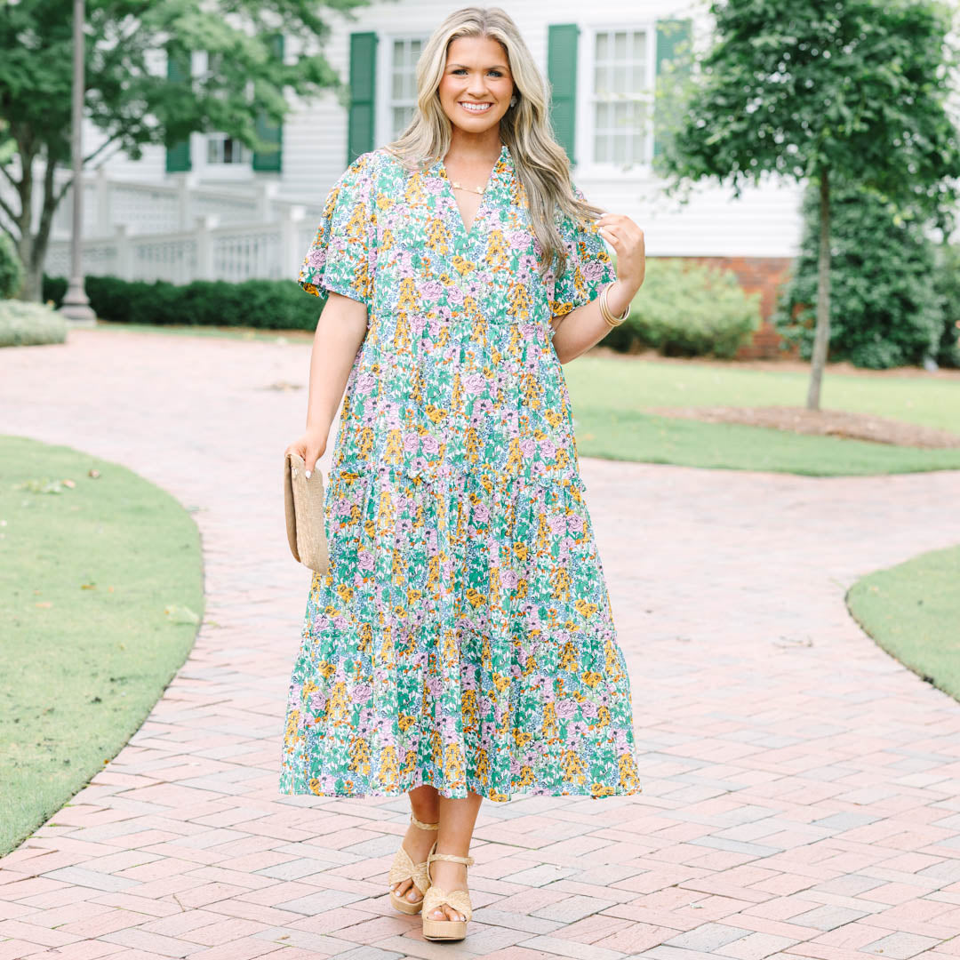 Straight Shot Dress, Cream Floral