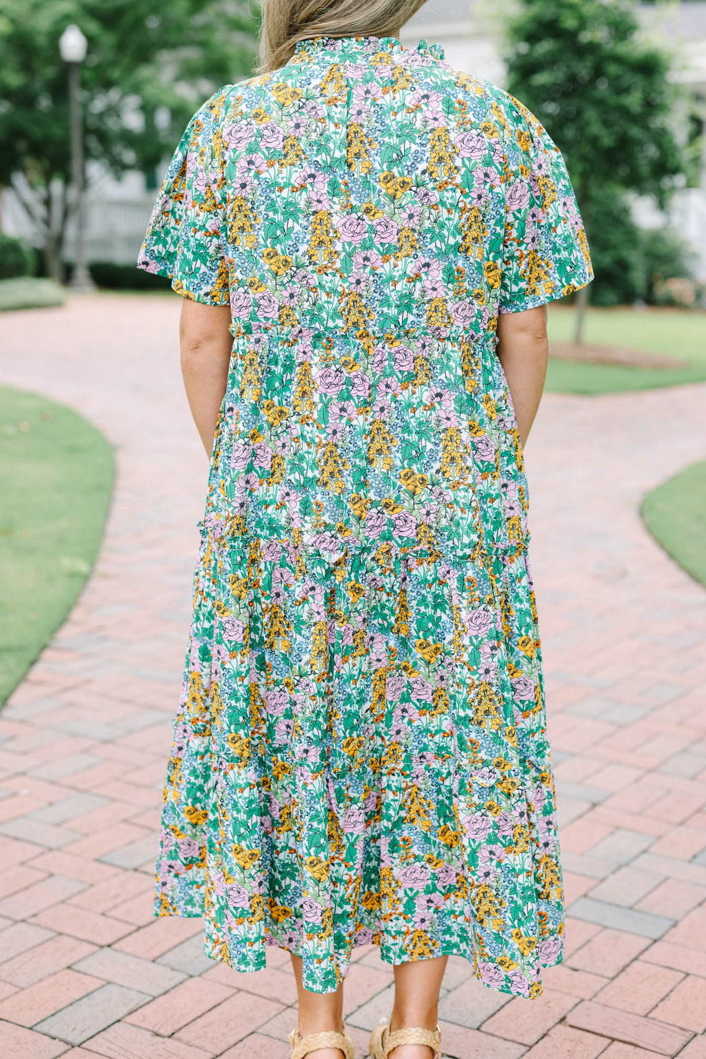 Straight Shot Dress, Cream Floral