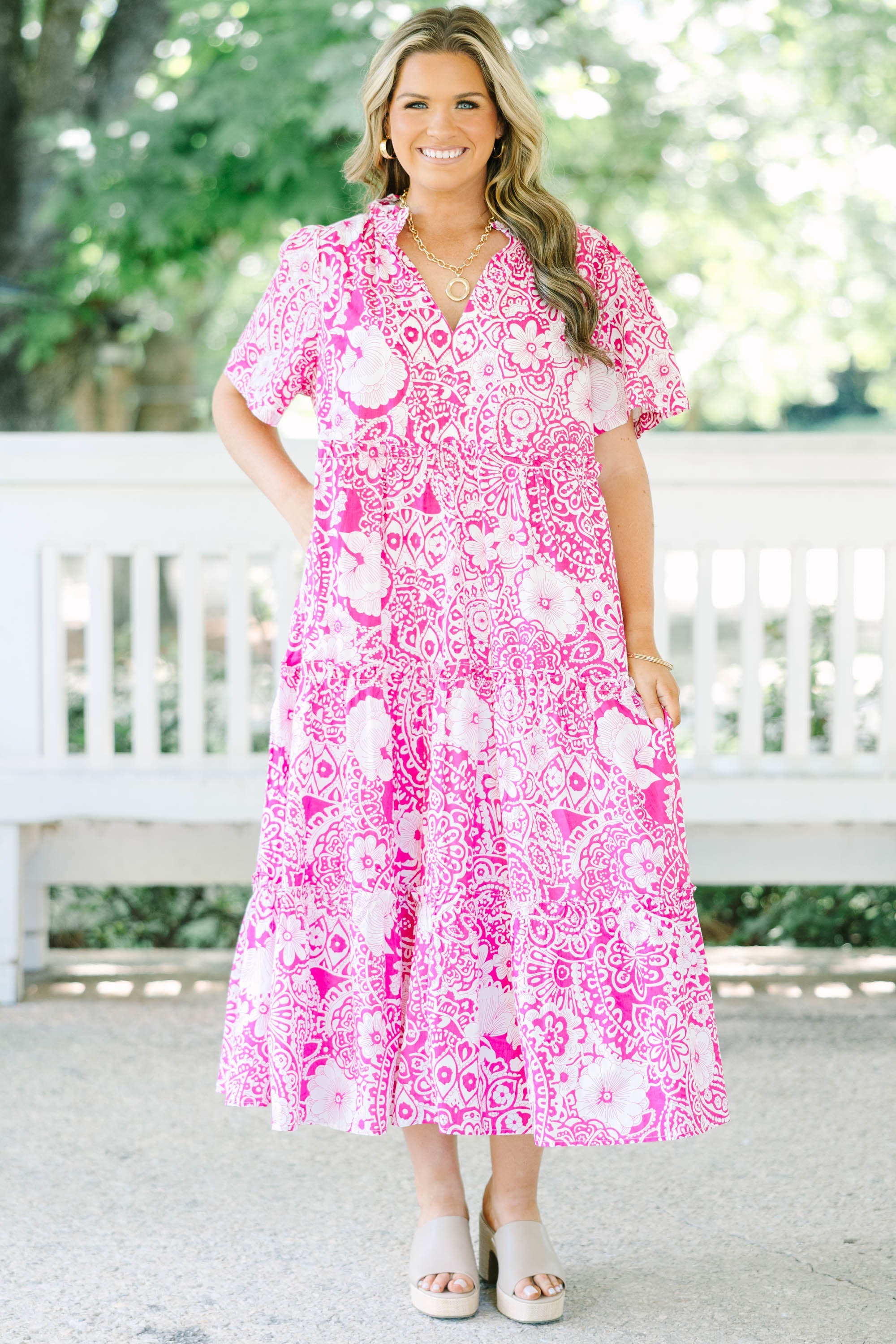 Straight Shot Dress, Fuchsia