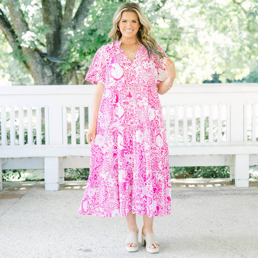 Straight Shot Dress, Fuchsia