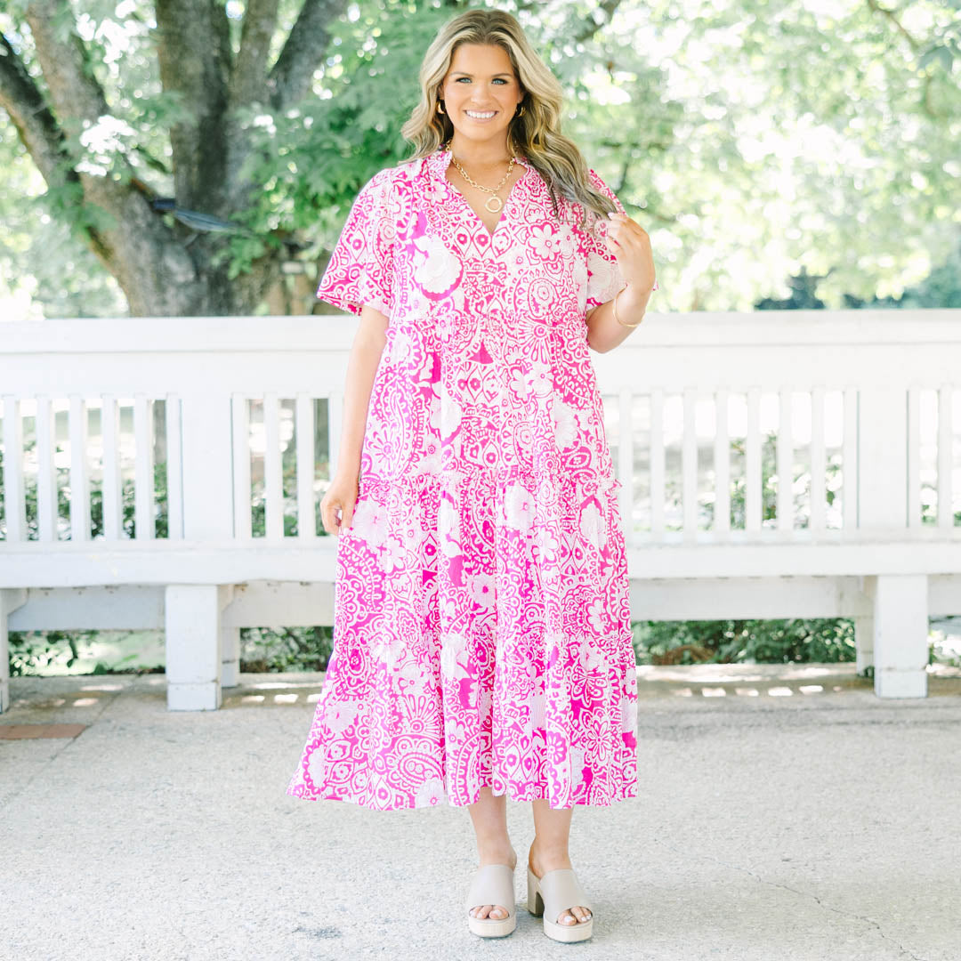 Straight Shot Dress, Fuchsia