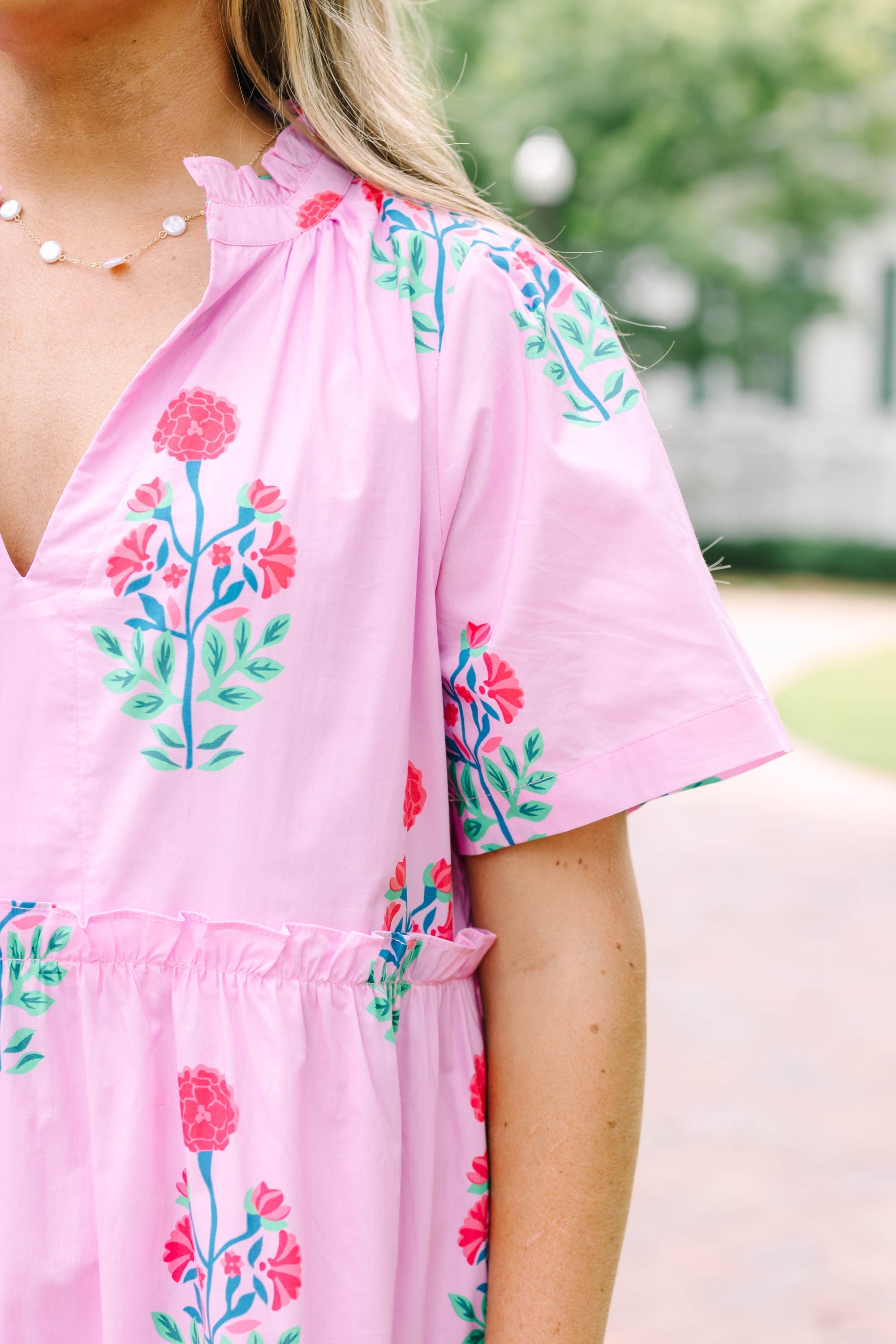 Straight Shot Dress, Fuchsia Floral