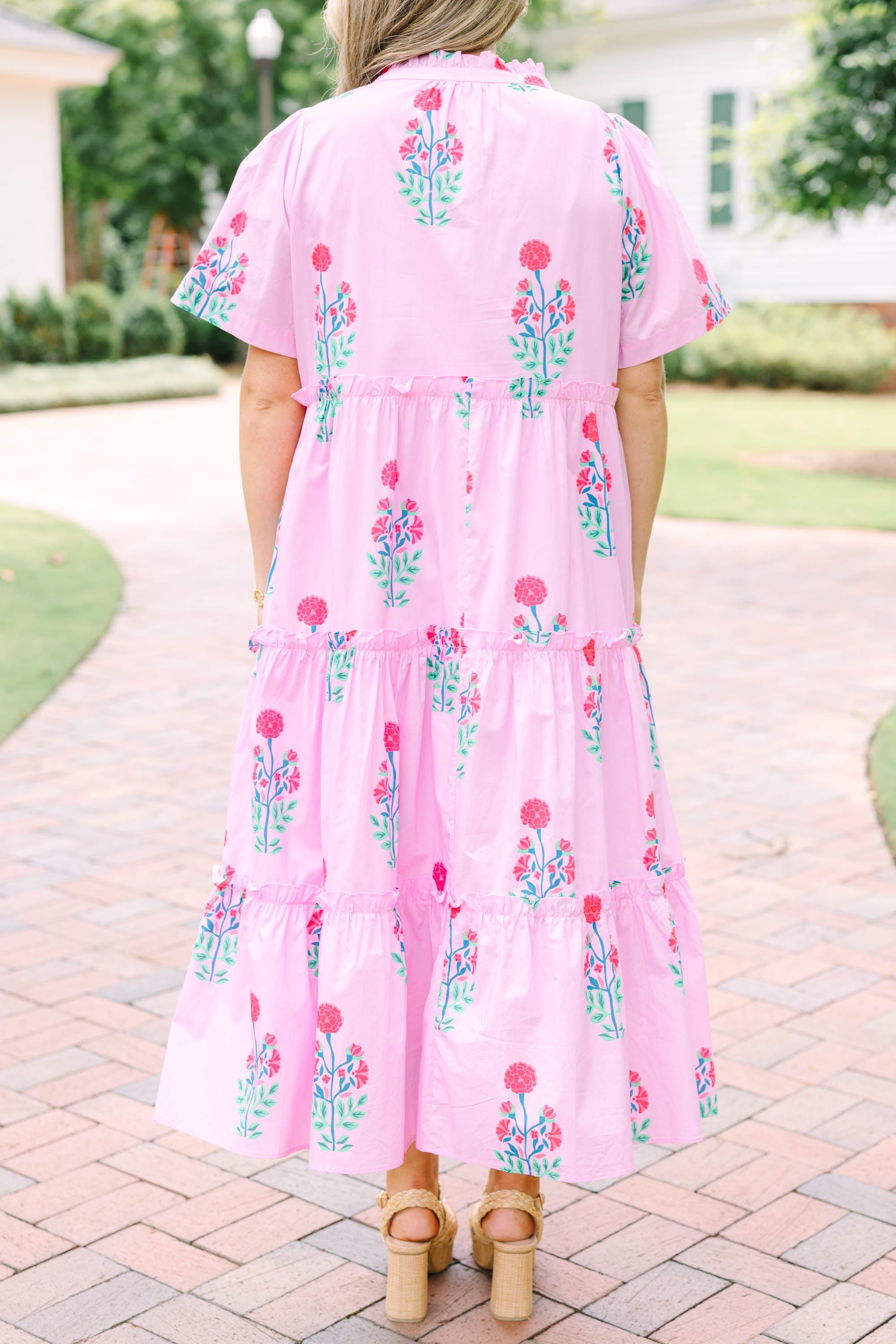 Straight Shot Dress, Fuchsia Floral
