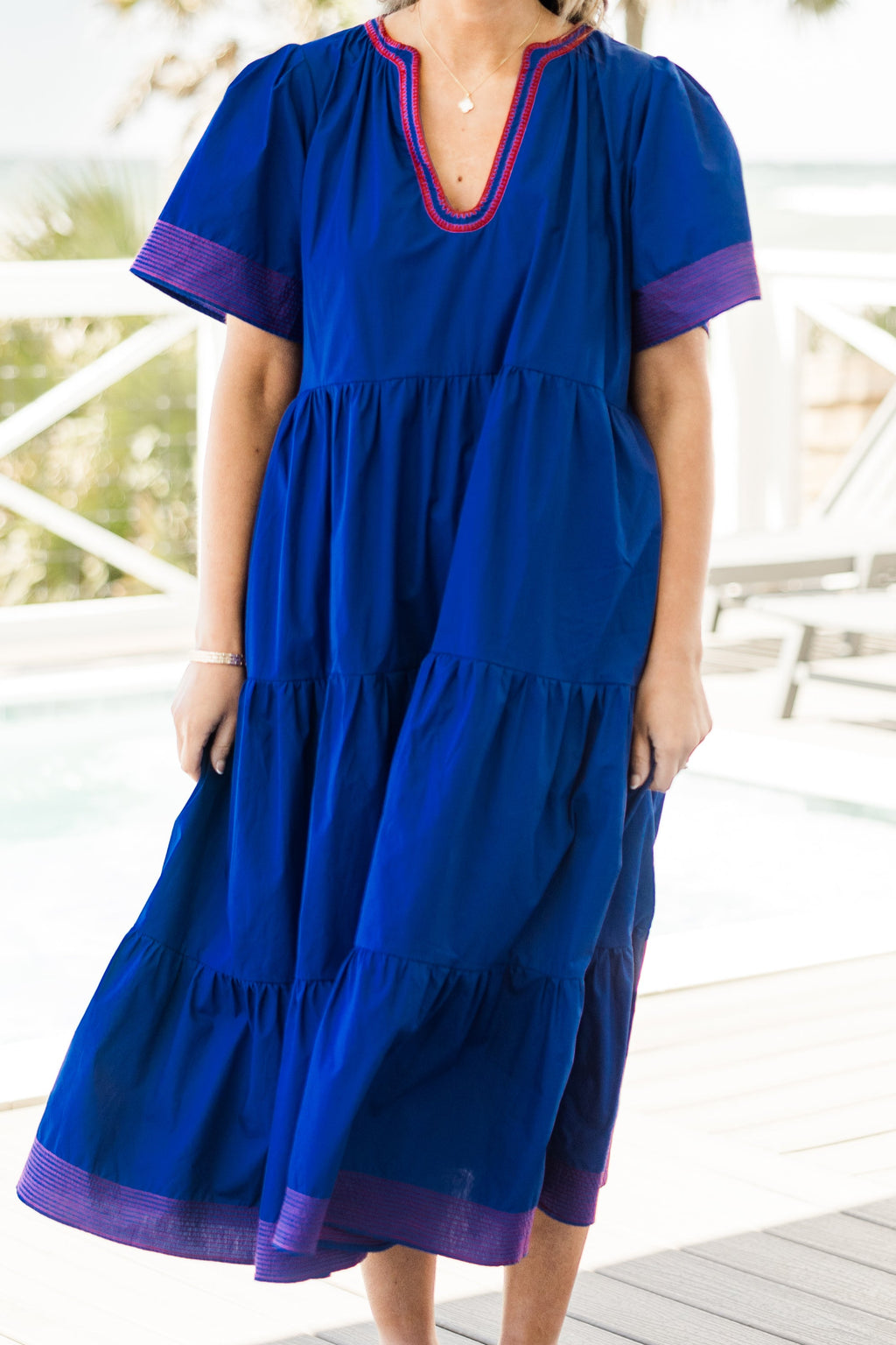 Straight Shot Dress, Navy