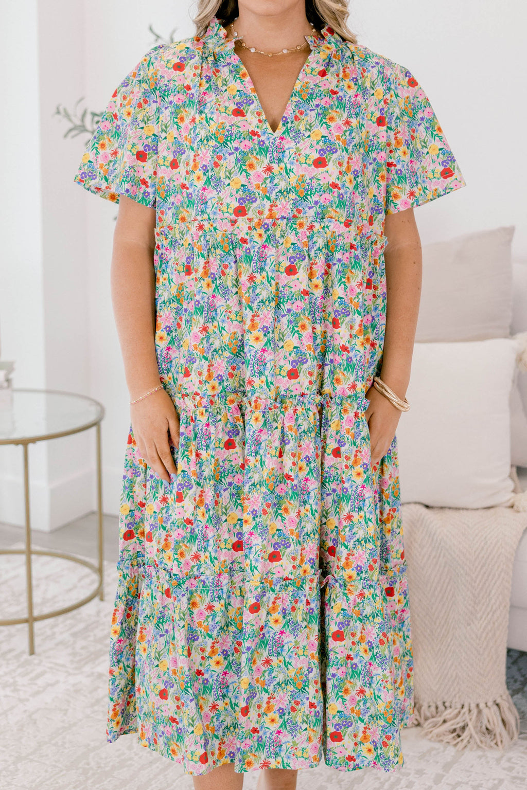 Straight Shot Dress, Pink Floral