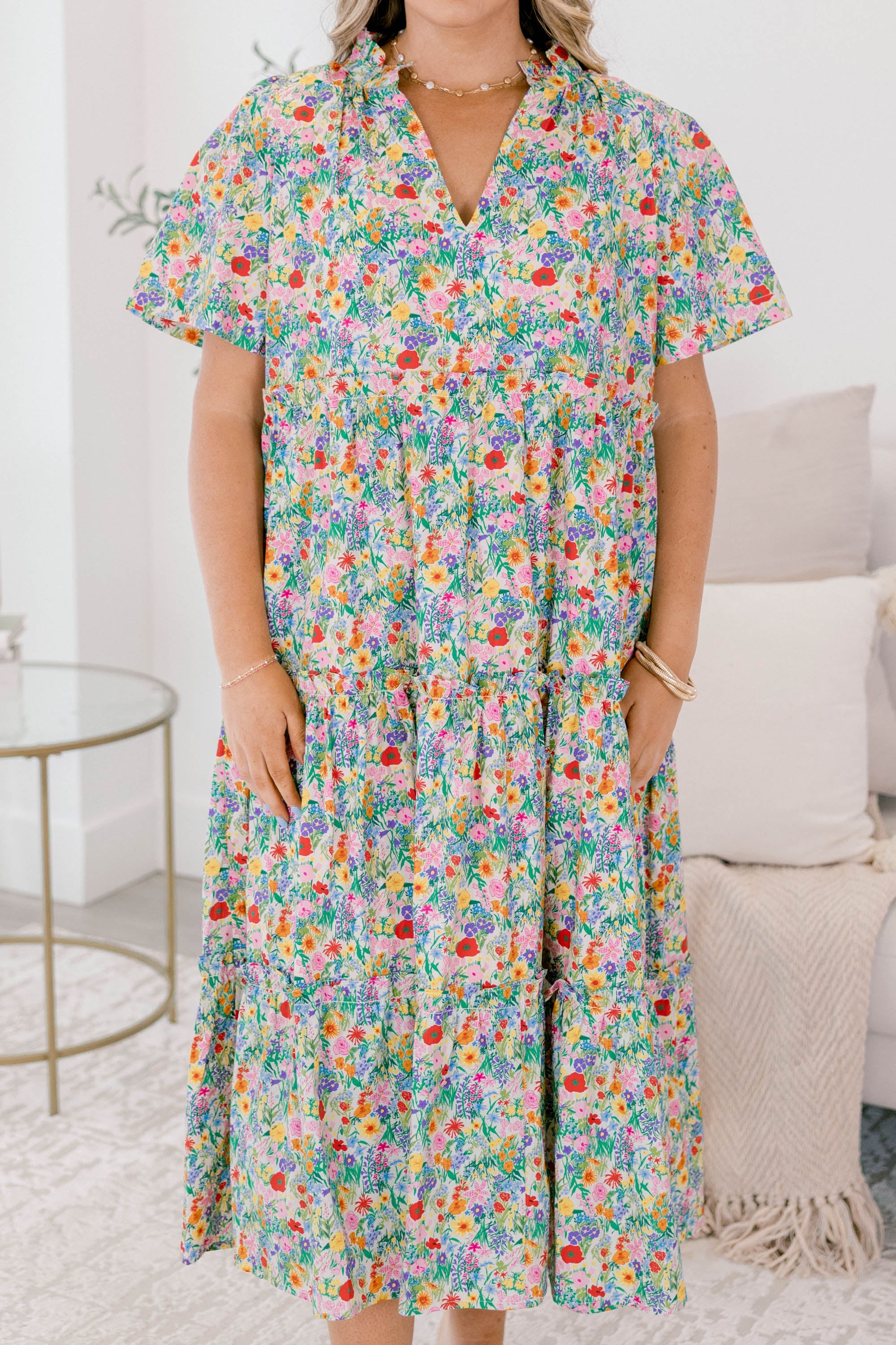 Straight Shot Dress, Pink Floral