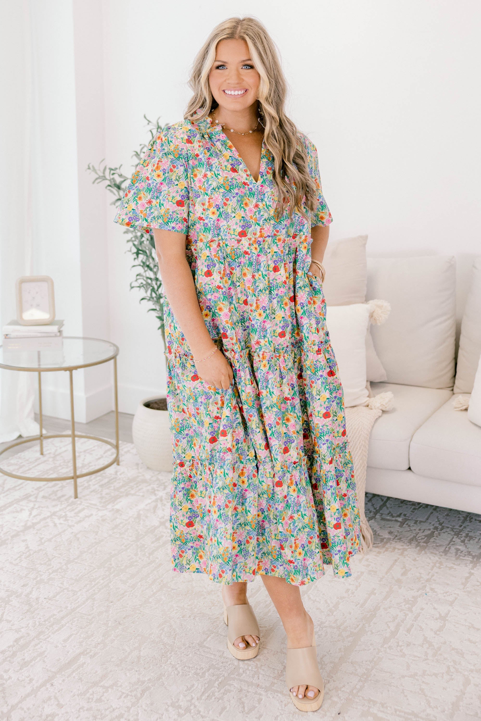 Straight Shot Dress, Pink Floral