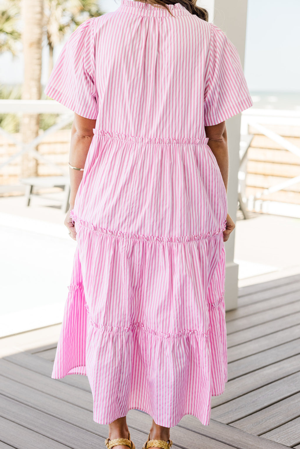 Straight Shot Dress, Pink Stripe
