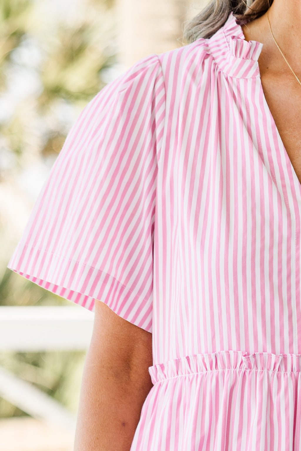 Straight Shot Dress, Pink Stripe