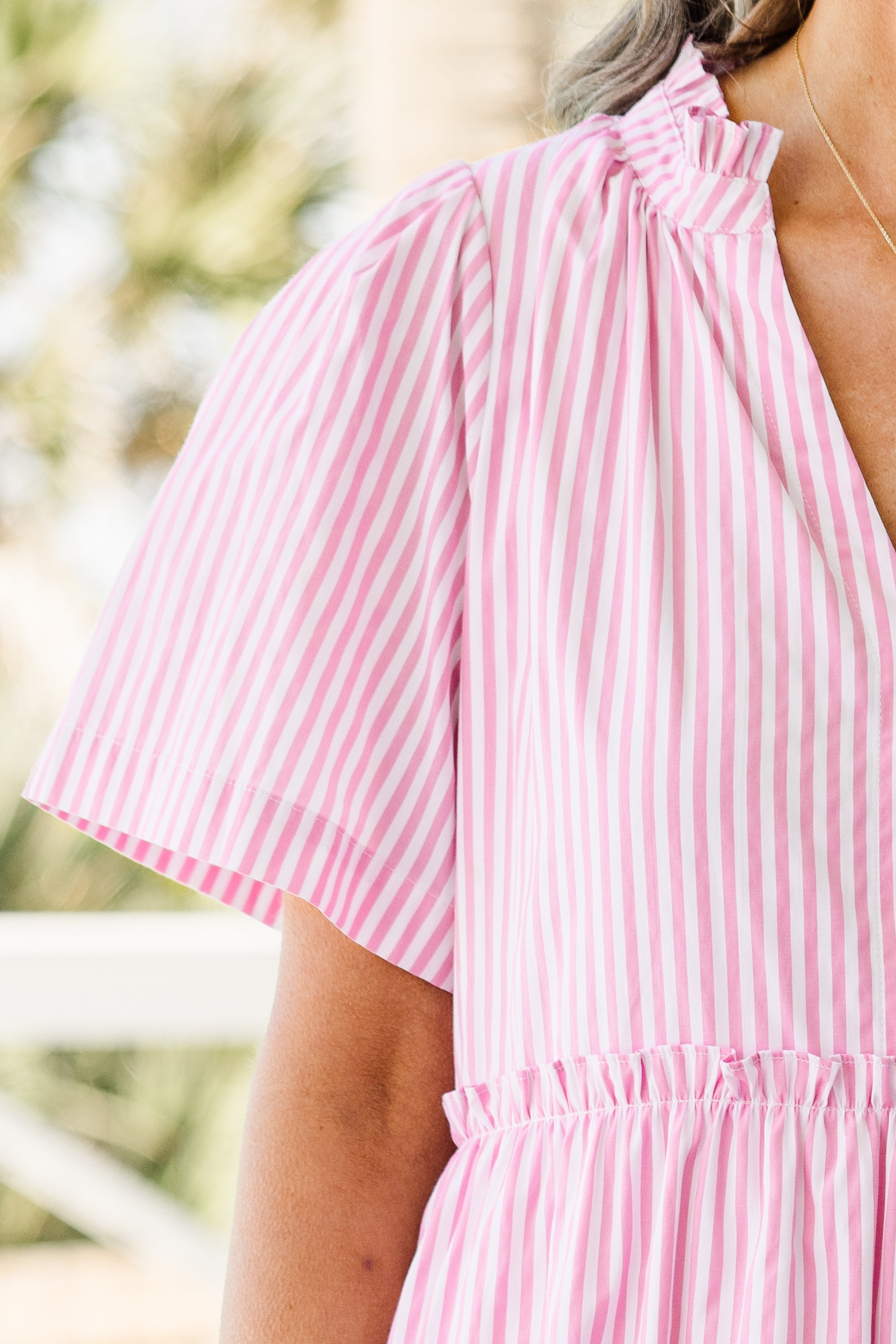 Straight Shot Dress, Pink Stripe