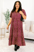 Straight Shot Dress, Plum Floral