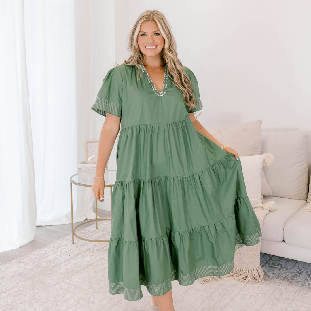 Straight Shot Dress, Sage
