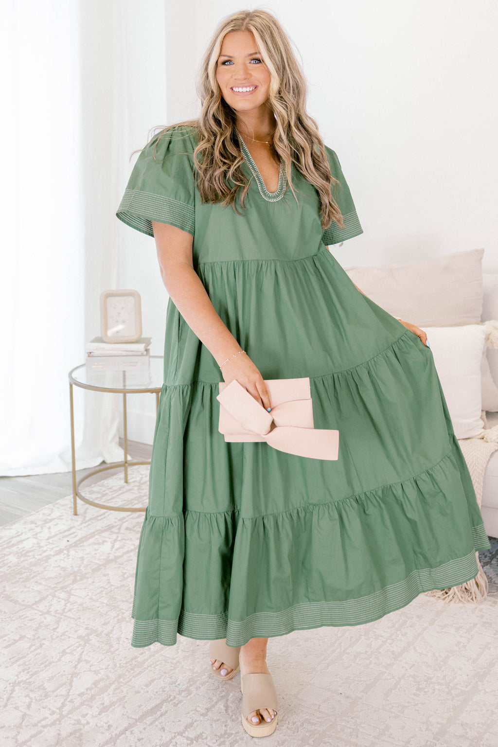 Straight Shot Dress, Sage