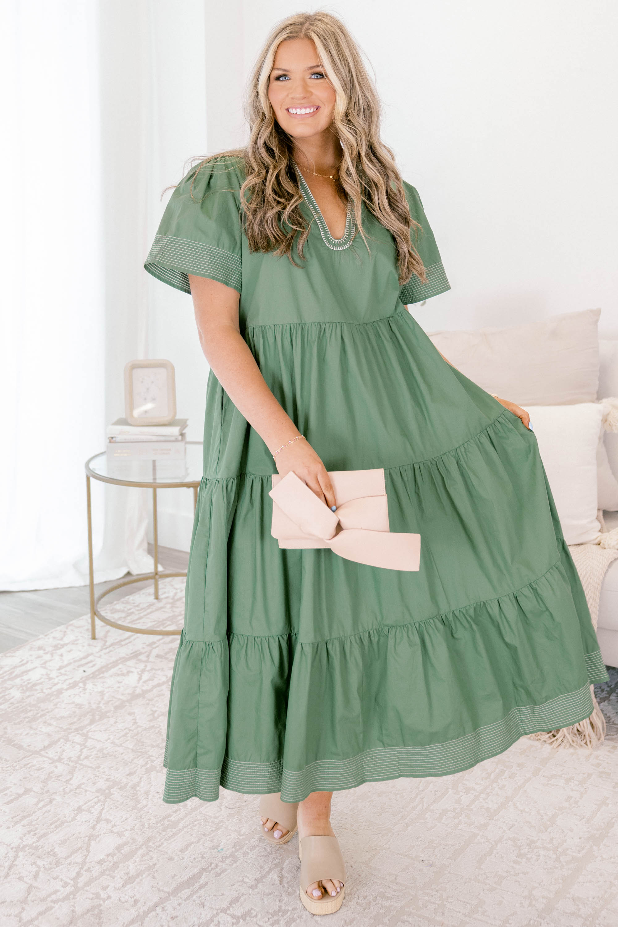 Straight Shot Dress, Sage