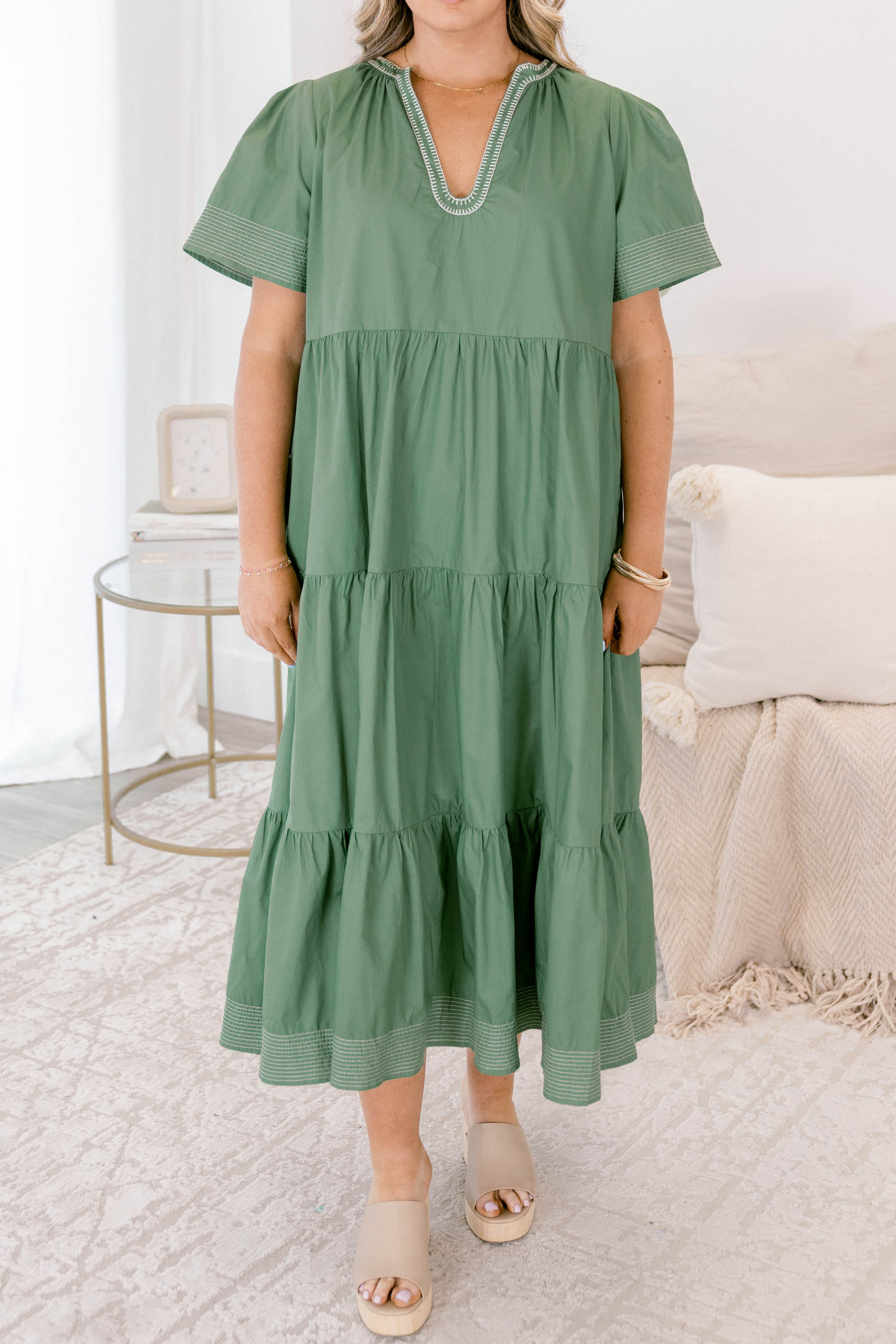 Straight Shot Dress, Sage