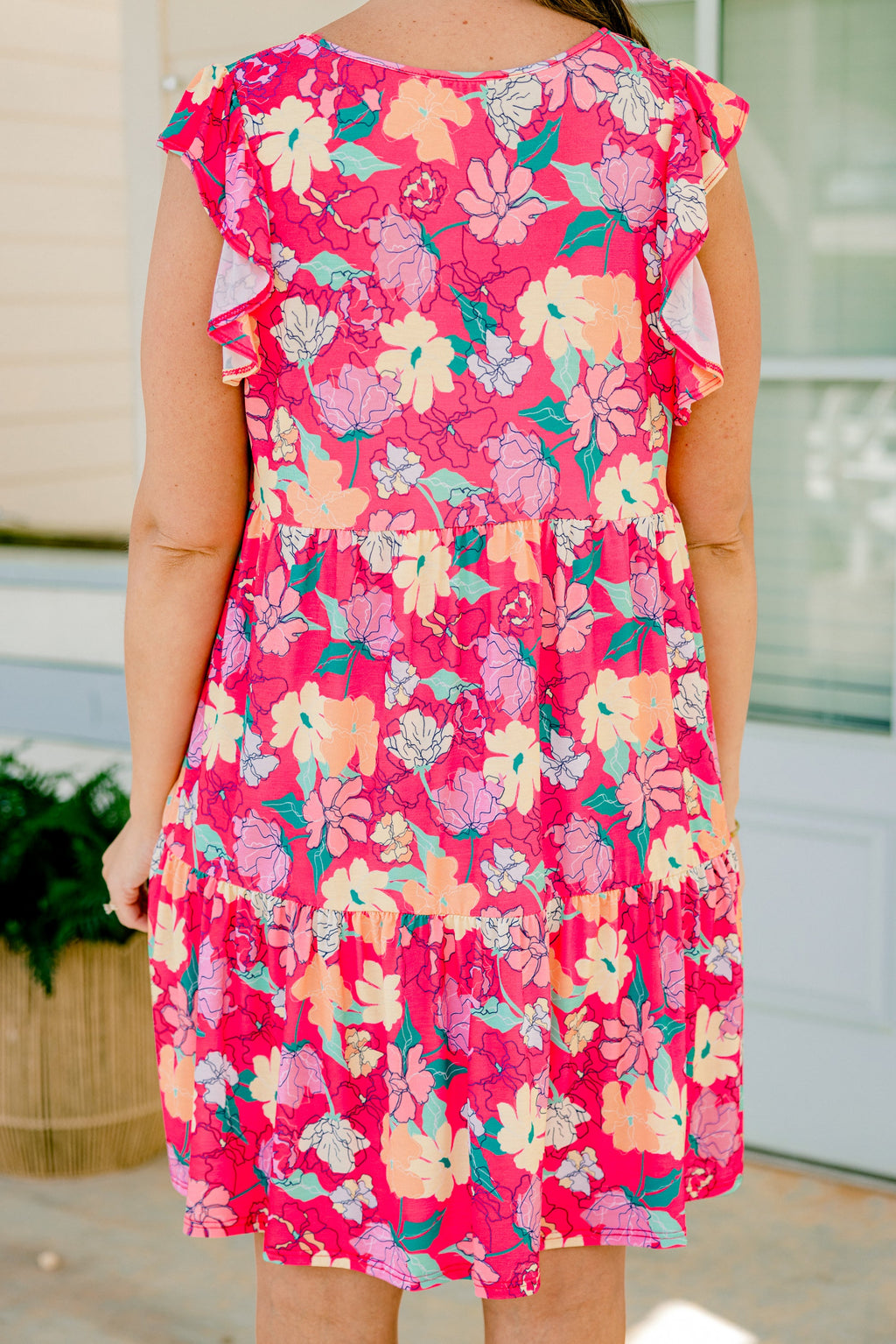 Strawberry Sorbet Dress, Hot Pink